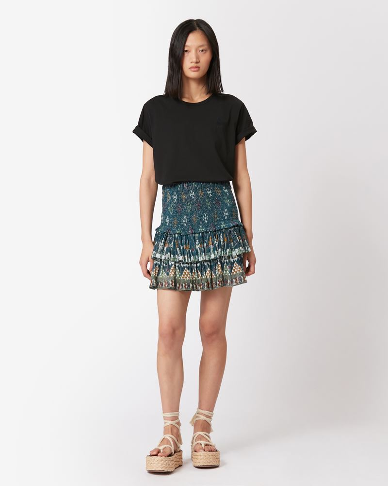 NAOMI COTTON AND LUREX SHORT SKIRT